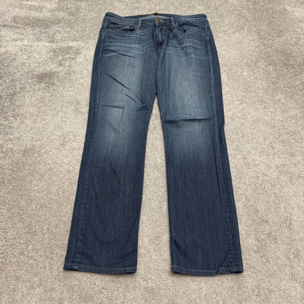 Paige Federal Slim Fit Straight Denim Jeans Mens 34 Dark Wash Stretch Casual USA